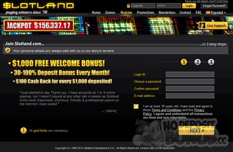 Slotland no deposit bonus code for existing players  Max cash out: $100